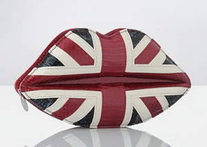 Сумочка Union Jack Snakeskin Lips Clutch от Лулу Гиннесс